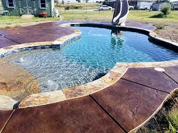 concrete pool deck