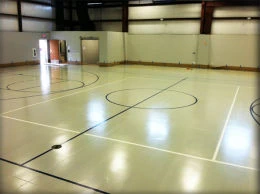 concrete basketball court